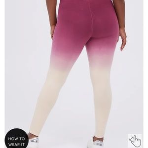 Torrid dip dye red and tan leggings size 3X